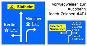Vorwegweiser zur Autobahn (VZ440)
